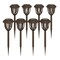 Merrick Lane All-Weather Tulip Design LED Solar Lights, Outdoor Solar Powered Lights for Pathway, Garden, & Yard - Set of 8